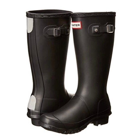 Hunter Tall Black Kids Rain Boots Big Kids Size 5, Big Boys Size 4 US 4B/5G - Picture 1 of 16